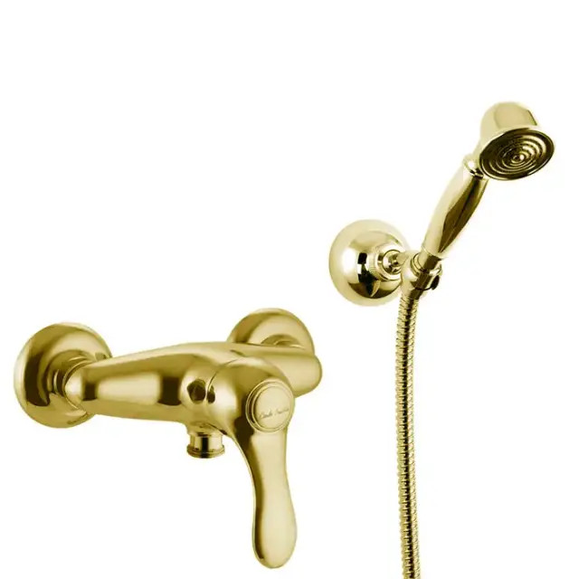 Fima Carlo Frattini Lamp Смеситель для душа, настенный, с ручным душем, цвет: золото