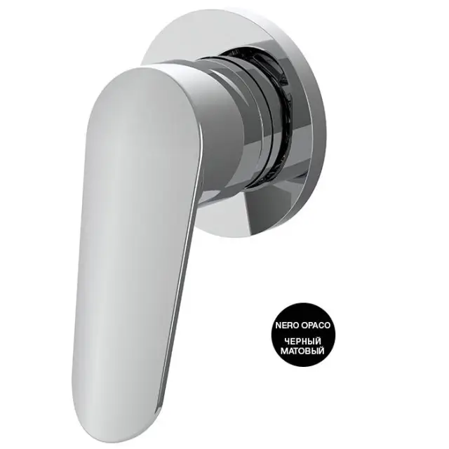 Fima Carlo Frattini Spot F3003N1NS Однорычажный встраиваемый смеситель для ванны и душа, внешняя часть, цвет: чёрный матовый