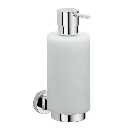 Colombo Nordic Дозатор для жидкого мыла, подвесной, цвет: хром/матовое стекло