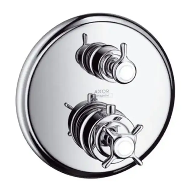 Axor Montreux, Термостат с запорным вентилем, СМ, внешняя часть, цвет: хром