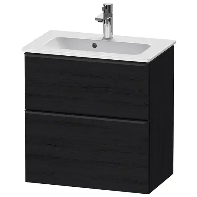 Duravit D-Neo Тумбочка подвесная Compact 61x37.2x62.5см., раковина, 1 ящик, цвет: Black Oak
