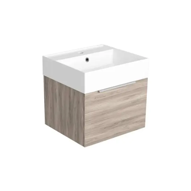 SIMAS AGILE Тумба подвесная 50x46xh40 см, для раковины AG51, 1 ящик, ручка матовый хром, цвет: OXIDE