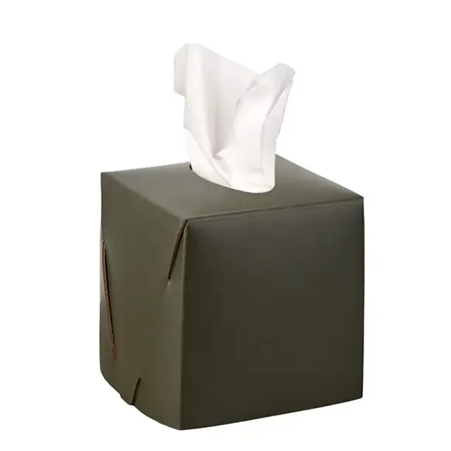 ADJ Салфетница Kleenex, 12x12xH12 см., цвет: оливковый/горчичный