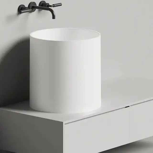 Salini Armonia 04 Раковина накладная 46хh45cм., без отв., материал: S-Sense, цвет: белый