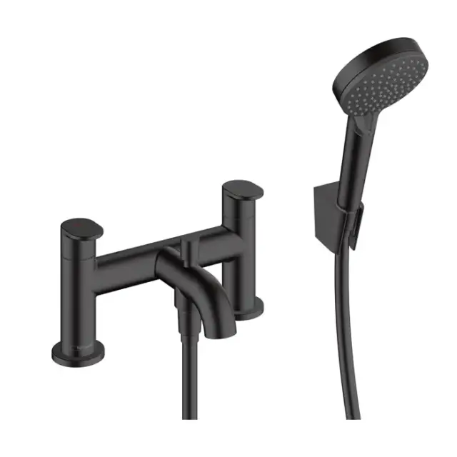 Hansgrohe Vernis Blend Смеситель на край ванны, на 2 отв, цвет: матовый черный