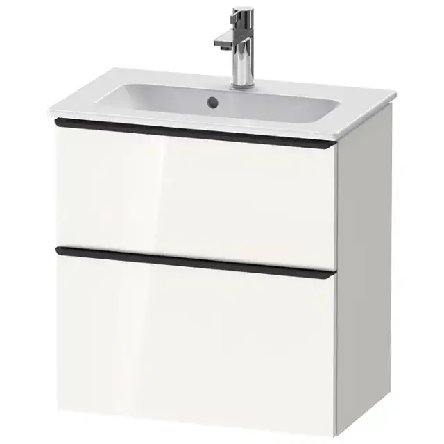Duravit D-Neo Тумбочка подвесная Compact 61x37.2x62.5см., раковина, 1 ящик, цвет: белый высокоглянцевый