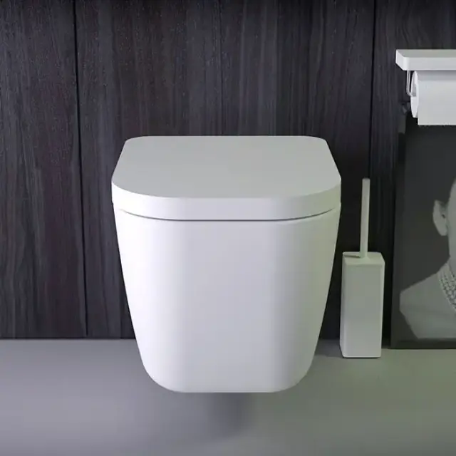 KNIEF Pride унитаз подвесной безободковый 52х39х33см с сидением soft close, цвет: белый матовый