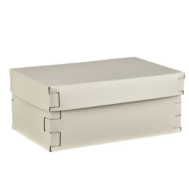 Colombo Adj Коробка Snob 32x20хH13.5см., настольная, цвет: панна котта/белый