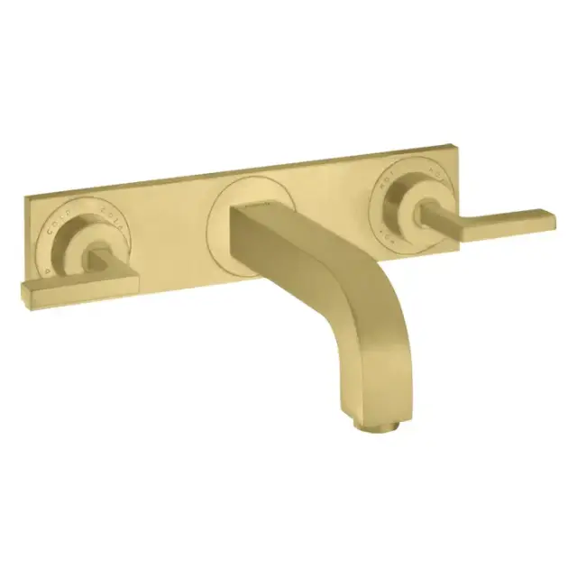 Axor Citterio Смеситель для раковины 226, встраиваемый, излив: 22.6см., ручка: рычаг, с панелью, цвет: шлифованная медь