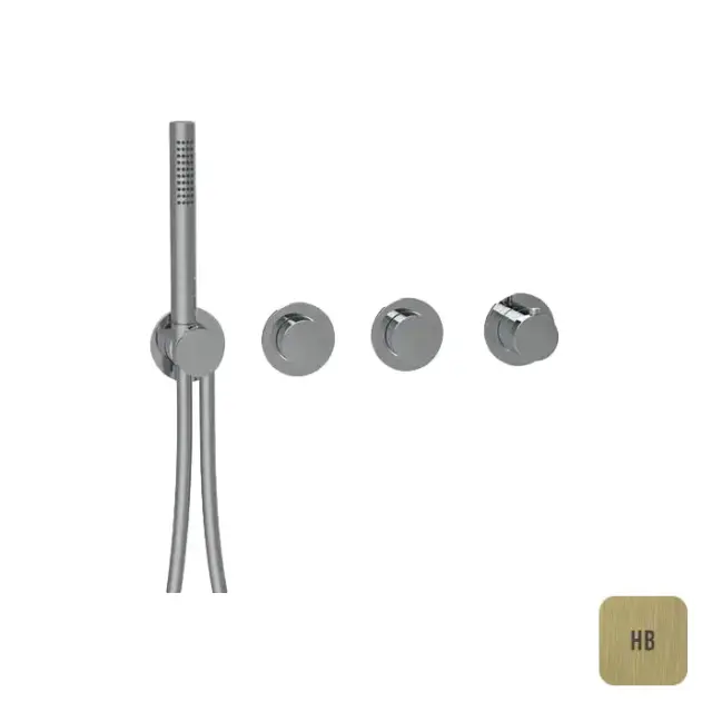 Almar Modular Смеситель для душа, настенный, термостатический, цвет: High Brass Brushed PVD