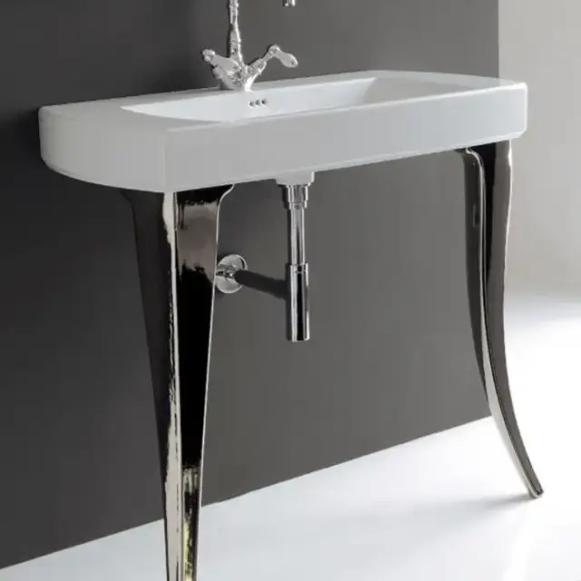 Artceram JAZZ Раковина 91.5х48 см, 1 отв., цвет: серебро