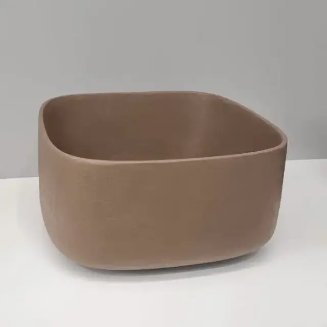 ArtCeram Cognac Раковина накладная Quadro, 43x43хh22,5см, без отв под смеситель, без перелива, цвет: nero roma