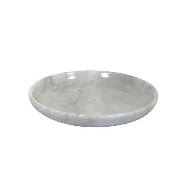 3SC Elegance Лоток универсальный, круглый, цвет: мрамор bianco carrara/хром