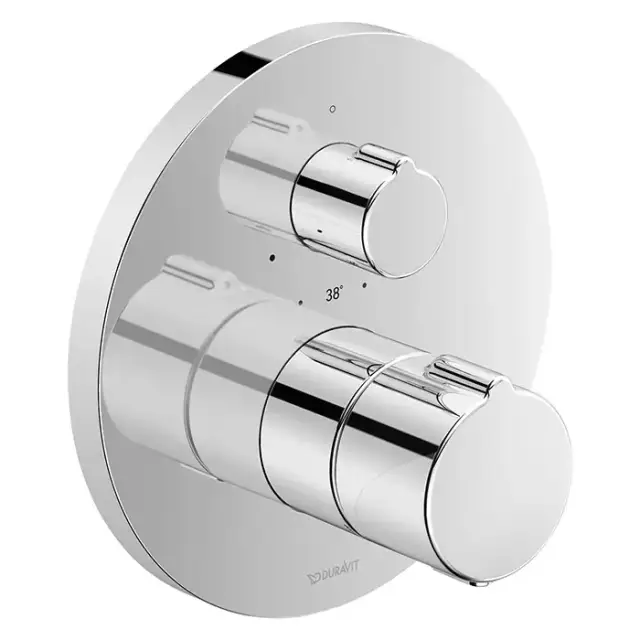 Duravit C.1 Смеситель термостатический для душа, встраиваемый, с запорным клапаном, цвет: хром