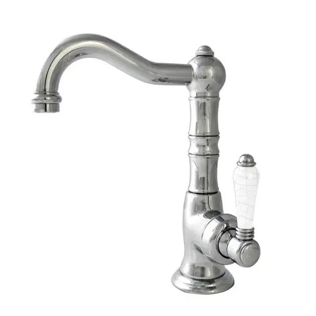 Nicolazzi P.m. Blanc A Смеситель для раковины однорычажный, с донным клапаном, ручки состаренная керамика, цвет: хром