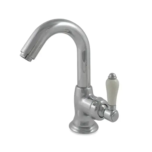 Nicolazzi P.m. Blanc A Смеситель для раковины однорычажный, с донным клапаном, ручки состаренная керамика, цвет: хром