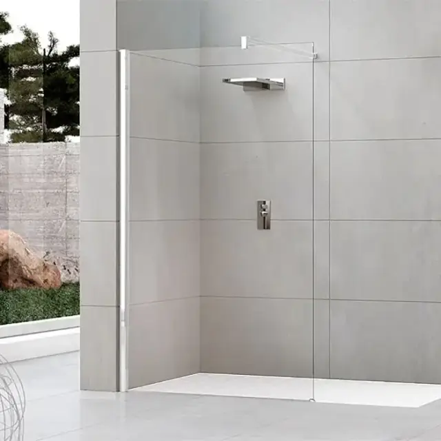 Novellini Kuadra H Душевое ограждение 137-140х200cм., с свободным входом, с настенным кронштейном, стекло прозрачное, цвет: белый матовый