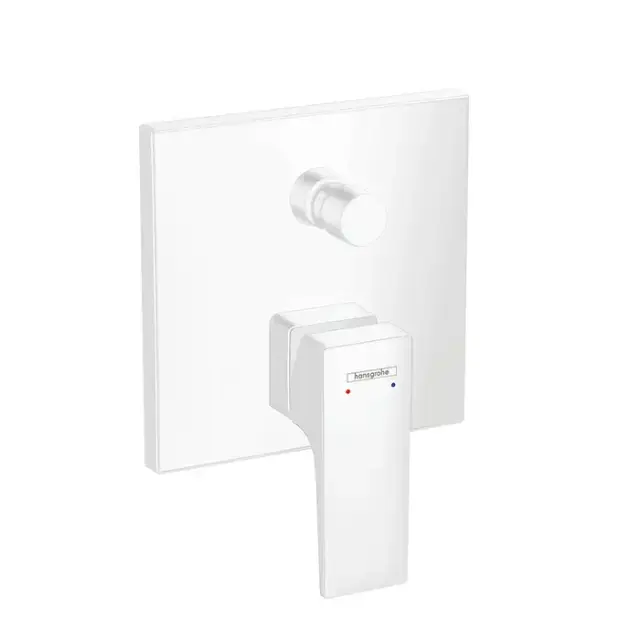 Hansgrohe Metropol Встраиваемый смеситель для ванны с переключателем и обр. клапанами, внешняя часть, цвет: белый матовый