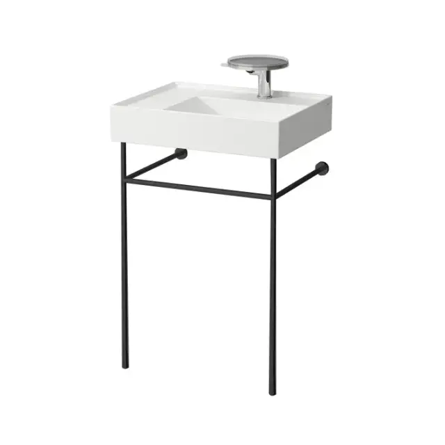 Laufen Kartell Консоль 53.5х44х79см, с раковиной на 1 отв,, напольная, Sx, покрытие LLC, цвет: черный матовый