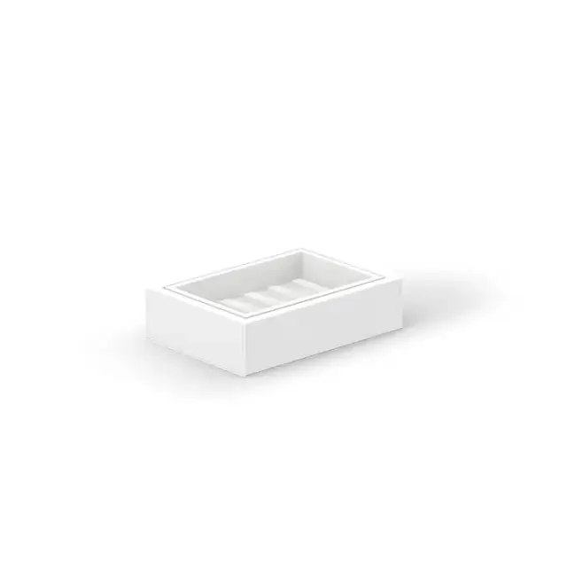 Decor Walther Brownie Мыльница подвесная, имитация кожи, цвет: белый