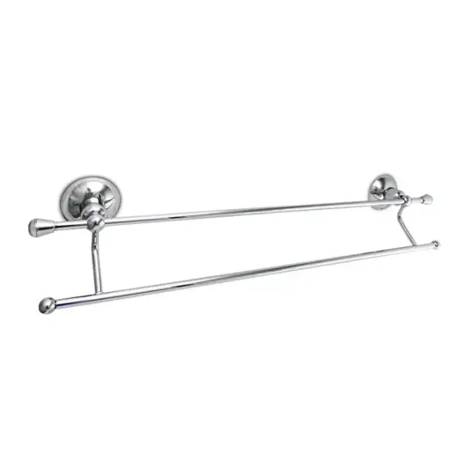 Nicolazzi Cristallo Di Rocca Полотенцедержатель двойной 52 см, подвесной, цвет: хром