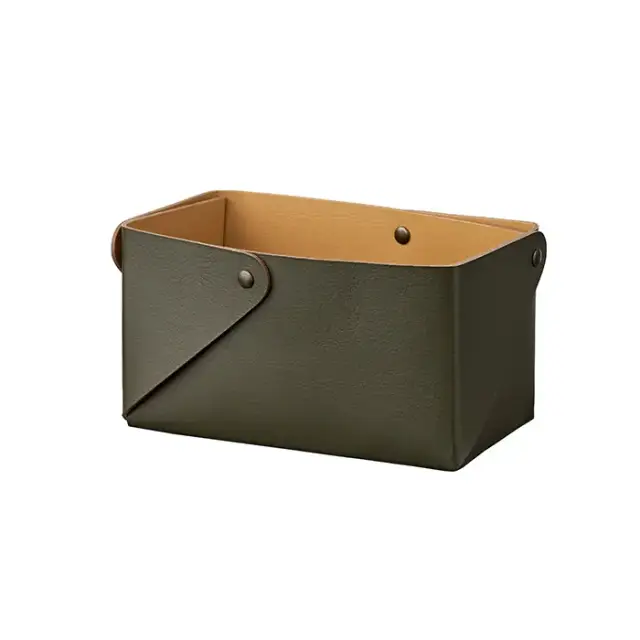 ADJ Коробочка MIU для чайных пакетов, 7x17xH8 см., цвет: оливковый/горчичный