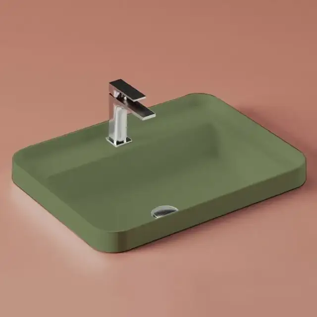 Artceram Fuori Scala Раковина встраиваемая 60х45 см, 1 отверстие, цвет: salvia