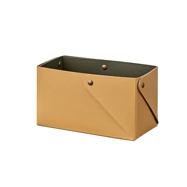 ADJ Коробочка MIU для чайных пакетов, 7x17xH8 см., цвет: горчичный/оливковый