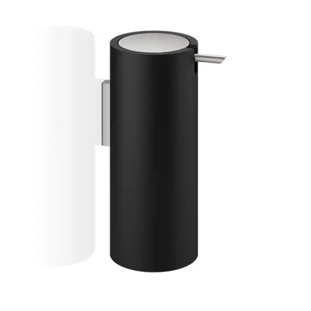 Decor Walther Black Stone WSP Дозатор для мыла, подвесной, цвет: черный матовый / сталь матовая
