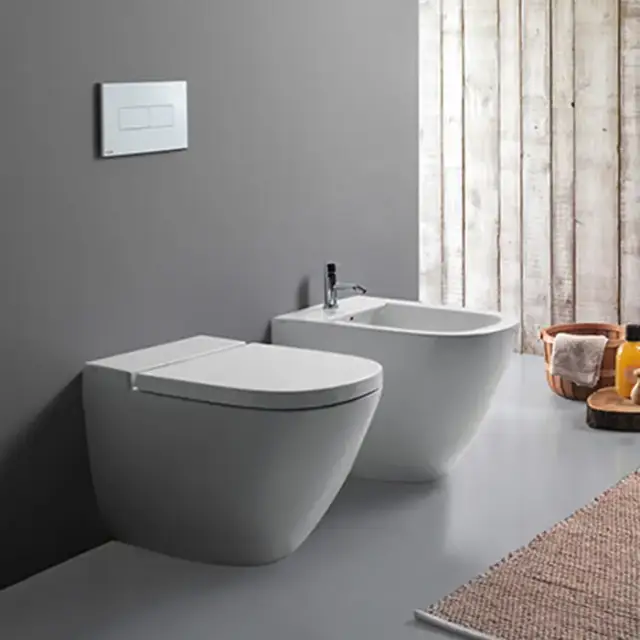 Globo Stockholm Биде напольное пристенное 58х37хh42см, с 1 отв. под смеситель, с креплением, цвет: белый