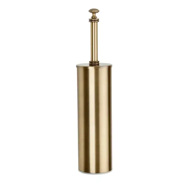 TW Harmony 020, ёршик напольный в металлической колбе, цвет: белый/бронза