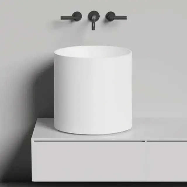 Salini Armonia Раковина 45x45x45см., без отв., накладная, S-Sense, цвет: белый глянцевый