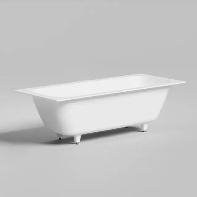 Salini Orlanda Axis Встраиваемая ванна на ножках 190.5х80х60см., круглый слив-перелив, материал: S-Stone, цвет: белый матовый