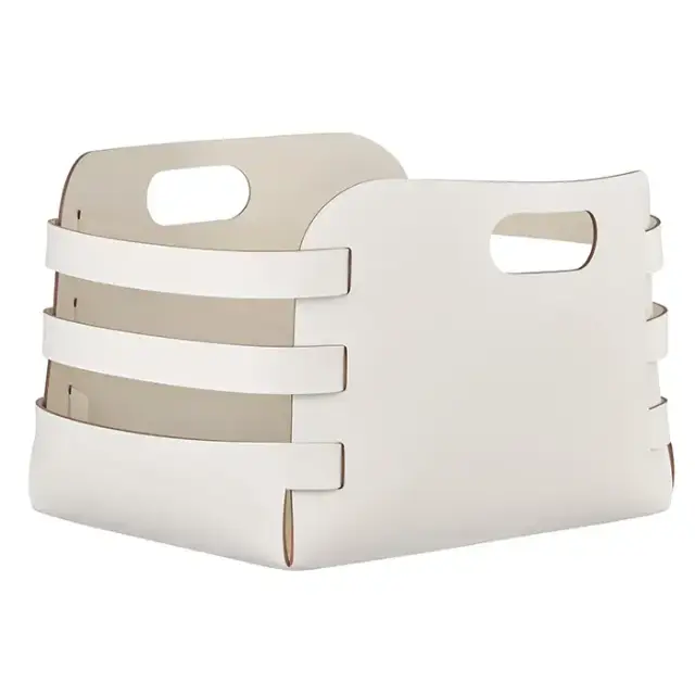 Colombo Adj Корзина Riga 27x36хH25см., настольная, цвет: белый/панна котта