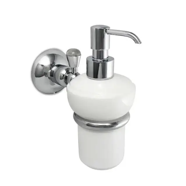 Nicolazzi Cristallo Di Rocca Дозатор для жидкого мыла, подвесной, цвет: белый / хром