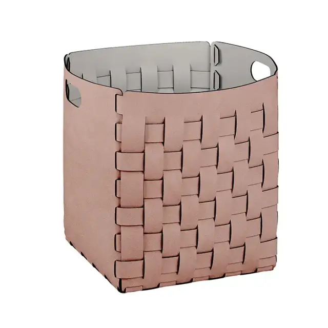 ADJ Корзинка Bottega, 35x35xH40 см., цвет: пепельная роза/устричный