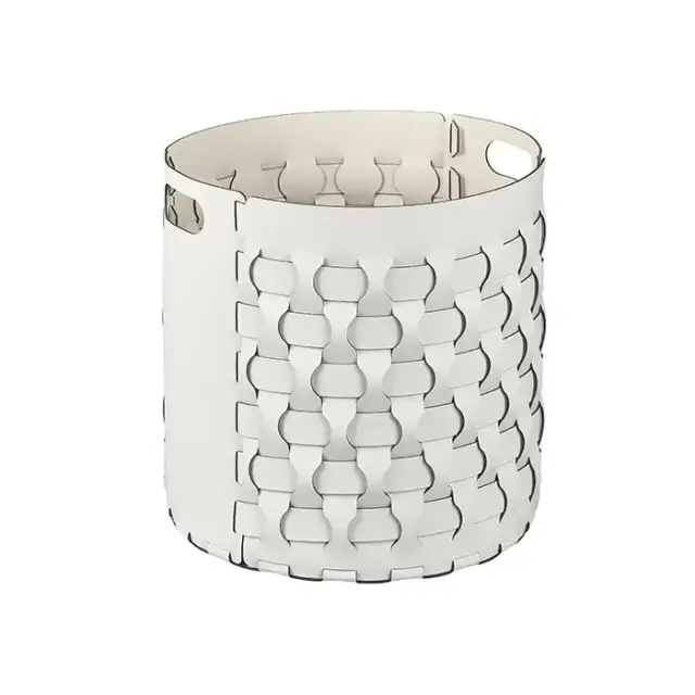 Colombo Adj Круглая корзина Dubai D40хH40см., напольная, цвет: белый/панна котта