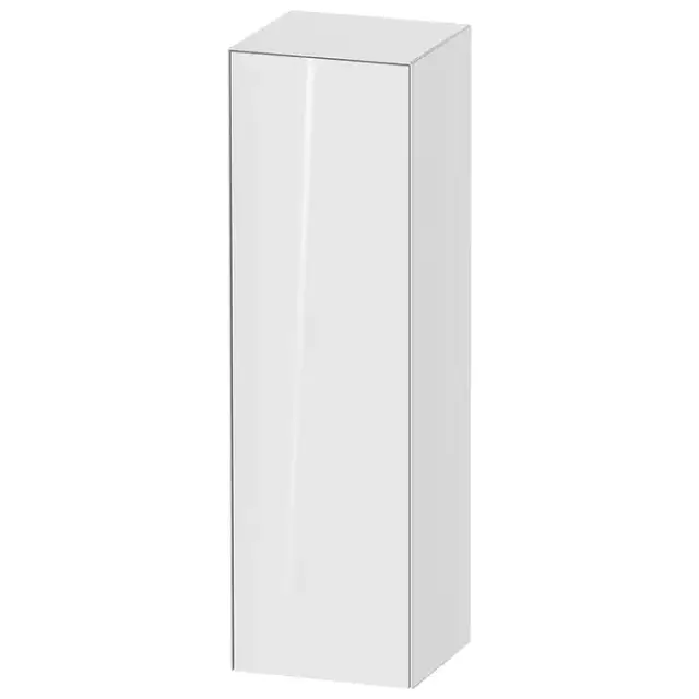 Duravit White Tulip Шкаф подвесной 40x36х132см., 1 дверца, 3 стекл. полки с алюм., петли справа, цвет: белый высокоглянцевый