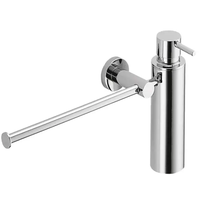 Colombo Plus Полотенцедержатель с дозатором для жидкого мыла, подвесной, цвет: PVD нержавеющая сталь