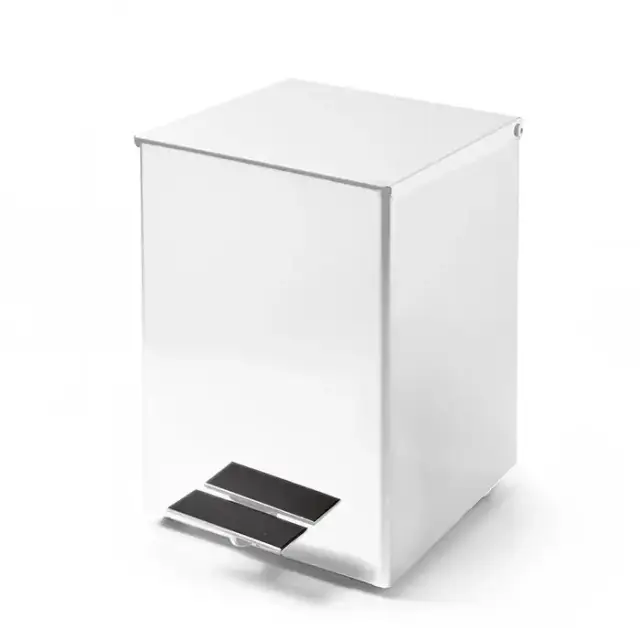 3SC Metal Quadra Ведро 5 л. 18x22xh26 см, с педалью, с крышкой и механизмом softclose, цвет: белый матовый