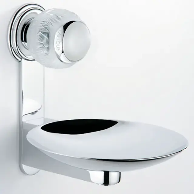 THG Panthere Cristal clair Мыльница металлическая ø 15см., подвесная, цвет: хром/прозрачный хрусталь