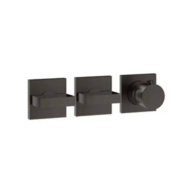 Gessi INVERSO BATH&SHOWER Смеситель для душа, встраиваемый, на 2 выхода, цвет: Black Metal Br. PVD
