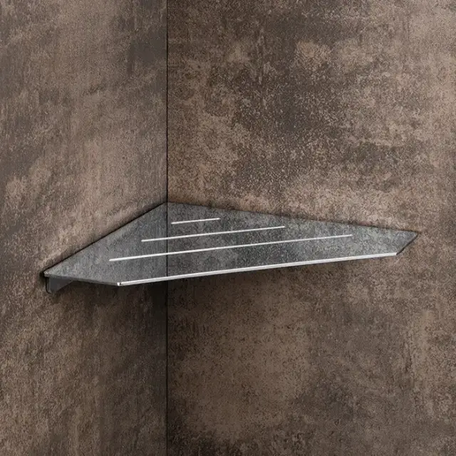 Colombo Angolari Полка для ванной 20х20см, угловая, цвет: хром