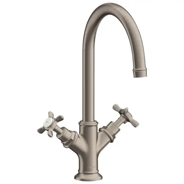 Axor Montreux Смеситель для раковины, двухвентильный, на 1 отв, цвет: никель шлифованный