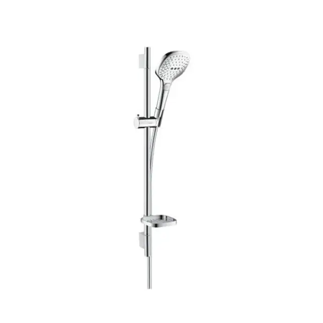 Hansgrohe Raindance Select E Душевой набор: штанга 65см, ручной душ 120, 3jet (Rain, RainAir, WhirlAir), мыльница, шланг, цвет: белый/хром