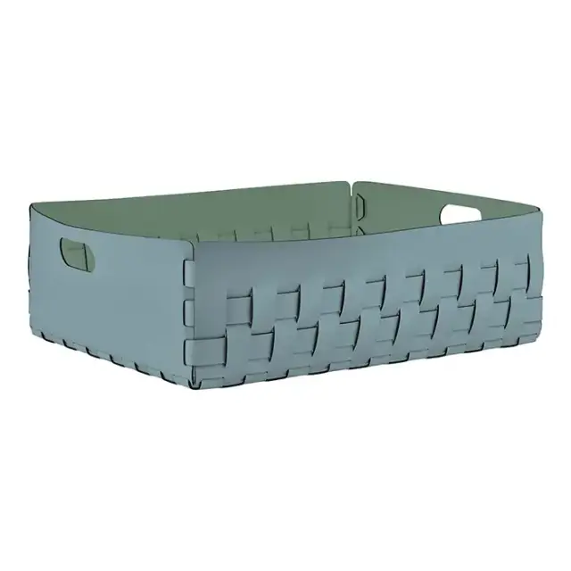 ADJ Корзинка Bottega, 60x50xH20 см., цвет: небесный/эвкалипт