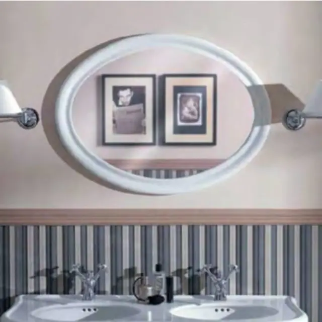 SIMAS Lante Зеркало овальное 90х62см, цвет: белый