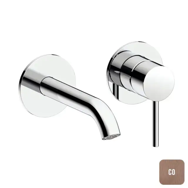 Almar Mixers Смеситель для раковины, настенный, цвет: медь брашированная PVD