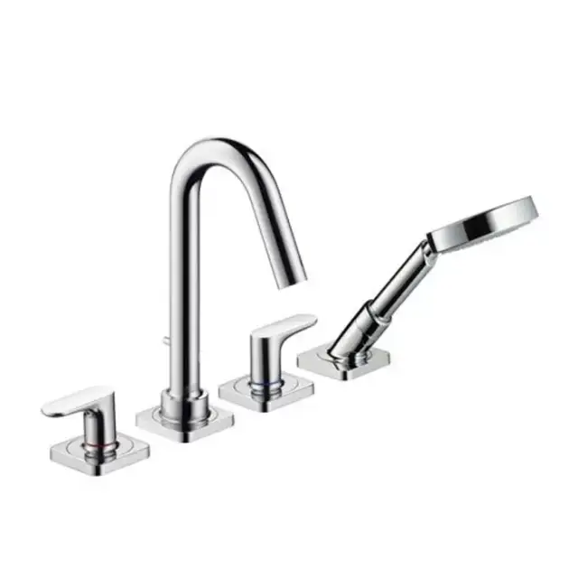 Axor Citterio M, Смеситель на край ванны, на 4 отверстия, с рычаговыми рукоятками, внешняя часть, цвет: хром