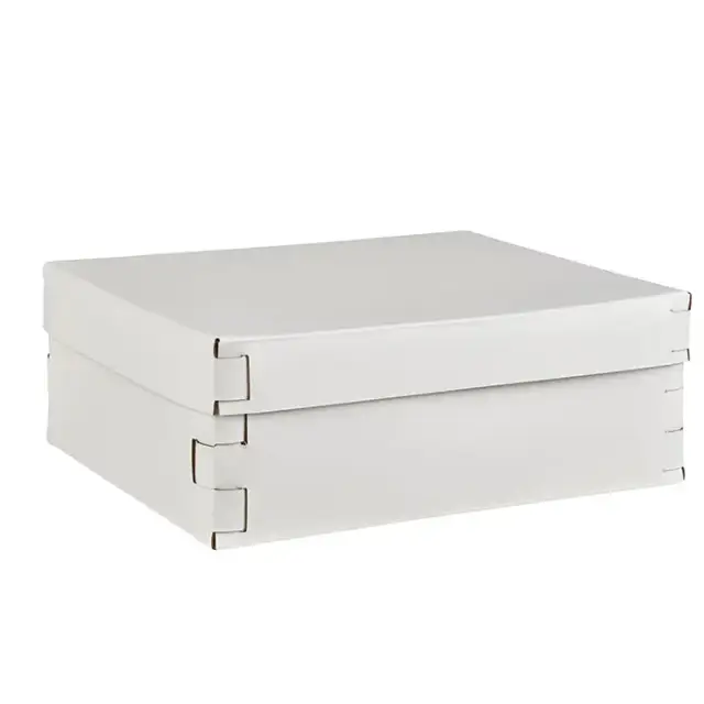 Colombo Adj Коробка Snob 36x30хH13.5см., настольная, цвет: белый/панна котта